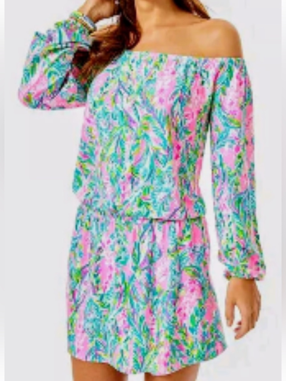 Lilly Pulitzer Off the shoulder romper skort XS
